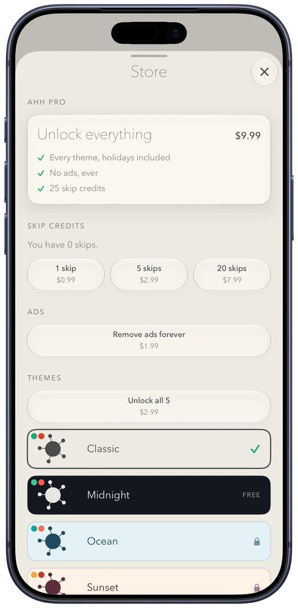 Ahh screenshot 4 of 4, shown on iPhone