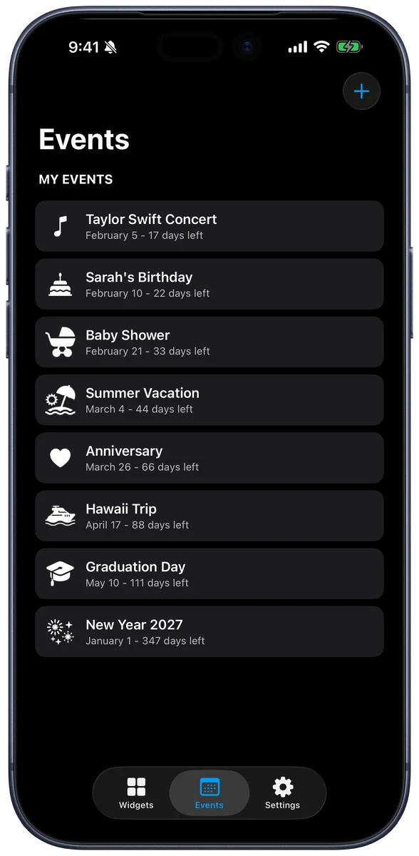 Calendar for Lockscreen screenshot 2 of 4, shown on iPhone