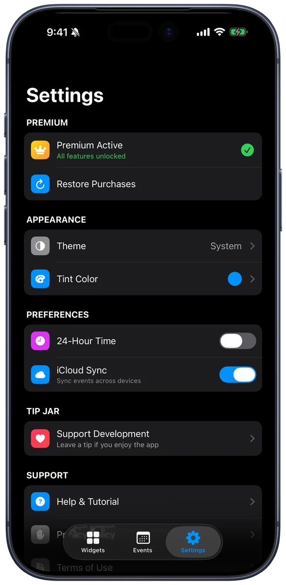 Calendar for Lockscreen screenshot 4 of 4, shown on iPhone