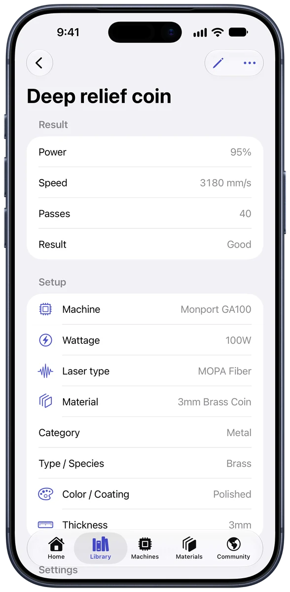 Laser Library screenshot 3 of 3, shown on iPhone